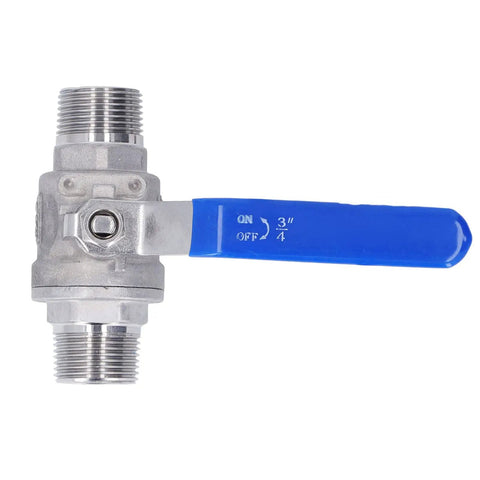 Heavy Duty 304 Stainless Steel 3/4 Inch Ball Valve With Male Thread For Plumbing And Job Sites Featuring PTFE Seals and Rock Solid Construction