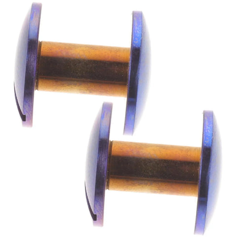 Rock Solid Chicago Screws And Heavy Duty Binding Bolts For Scrapbooks Photo Albums Crafting Gear, titanium alloy with a smooth nickel finish.