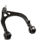 Shop Grade Front Control Arms With Ball Joints Complete Kit Built Tough For Chrysler 300 Dodge Challenger Charger Magnum Rwd Vehicles Straight Swap Restoration, close up of black control arm.