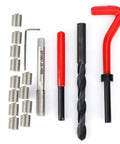 M10 X 1.25 Internal Thread Repair Kit Stainless Steel Inserts With Drill Tap Wrench 12 Inserts In 2D Length DIY Auto Garage