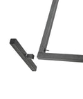 Beefy Two Shelf Bracket System For Containers No Bolting Or Welding Needed metal frame and arm close-up