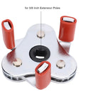 Smoke Detector Removal Tool And Fire Alarm Battery Changer Claw Gripper Head with 3/8 square socket for extension poles.