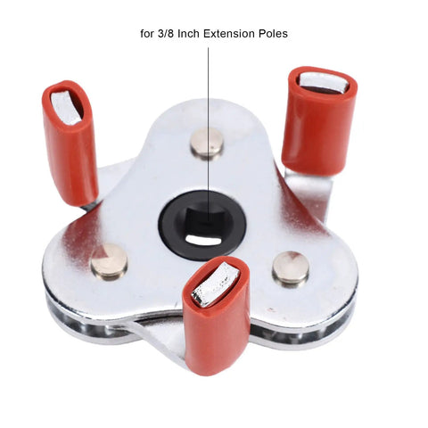 Smoke Detector Removal Tool And Fire Alarm Battery Changer Claw Gripper Head with 3/8 square socket for extension poles.