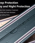 Close-up of Gold Double Row Ceiling Curtain Track System with water droplets showing waterproof design and deep protection features.
