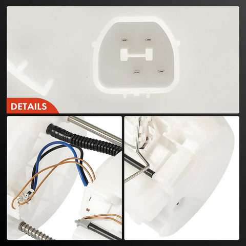 Close-up view of Trusted Heavy Duty Aftermarket Electric Fuel Pump Module Assembly Fits Mazda 6 L4 2.5L 2009 To 2013, showcasing detailed wiring and connector.