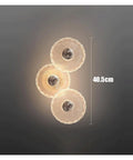 LMAPLUMP Wall Lamp Wall Sconce Modern Artistic Luxury Iron Textured Ripple Glass Light 3-Light Cluster LED side view 40.5cm