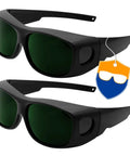 Top Shelf Welding Glasses And Plasma Cutting Goggles With Ir 5.0 Shade And Ansi Z87.1 Certified Eye Protection, black, two pack.