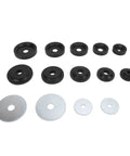 Dimple Die Set For Sheet Metal With 5 Sizes And 2 Steel Backing Plates Flared Hole Dies For Raised Effect Carbon Steel Nylon Construction