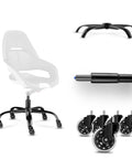 Heavy Duty Office Chair Base Replacement Bundle with 352 lb Capacity, Smooth All Floor Rolling, Swivel Base, 75 mm Casters