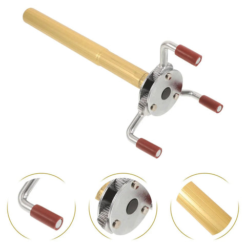 Slick High Ceiling Smoke Sensor Removal Tool Featuring A Tight Aluminum Alloy Claw For No Sweat Fire Alarm Extraction And Quick Multipurpose Safety Inspection Jobs, close-up view of tool's metal and aluminum components.