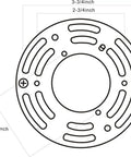 Mounting plate dimensions for Led Flush Mount Ceiling Spotlight Dimmable 8W 600 Lumens Bright As Day Warm White 3000K