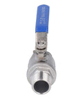 Heavy Duty Three Quarter Inch Npt Stainless Steel Ball Valve For Water Oil Gas Lines Featuring Rock Solid Shutoff And Zero Drip Leak Protection Engineered For Slick Flow And Tough Grind Use front view with blue handle and threaded port showing.