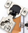 Sixty Pack Soft Close Cabinet Hinges For Half Inch Overlay Kitchen Door Hardware, stainless steel with adjustable mounts