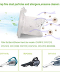 Image showing Six Pack Replacement Vacuum Filters For Handheld Dustbuster Cordless Vacs Compatible With VF110 And Popular CHV Models.