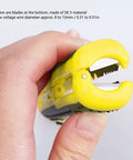 ZPSHYD Automatic Pen Type Wire Stripper Pliers showing SK5 blades for 8-13mm wire diameter, ergonomic design and anti-slip grip.