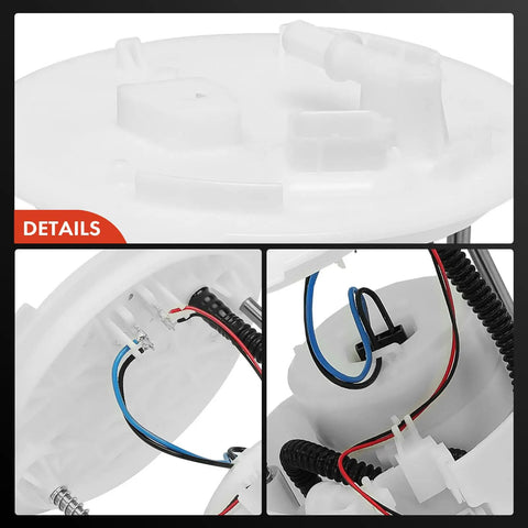 Heavy Duty Electric Fuel Pump And Sender Module For Mazda CX9 2011 2012 2013 2014 V6 3.7L showing wiring and filter details.