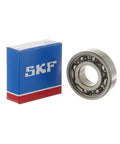 Straight Up 6203 Single Row Deep Groove Ball Bearing Delivering Drop Dead Smooth Action With ABEC 1 Precision Open Build And Standard Clearance Rock Solid 17 mm Bore 40 mm OD And 12 mm Width Heavy Workhorse next to SKF packaging