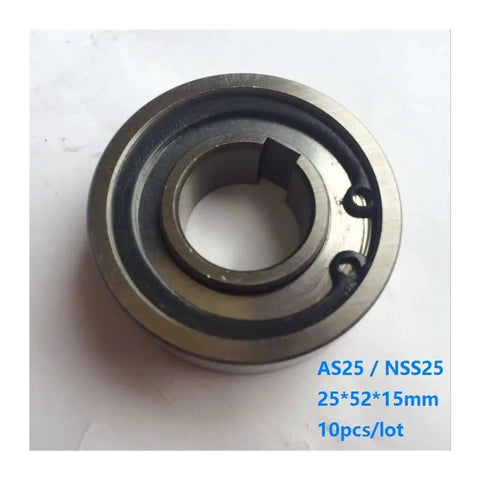 AS25 NSS25 One Way Needle Roller Clutch Bearing 25X52X15mm showing precision steel construction for heavy-duty use.