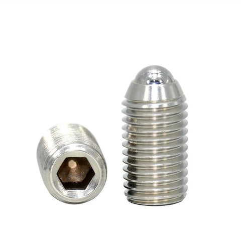 Hella Durable Stainless Steel Spring Plungers With Internal Hex Roller Threads Shop Favorite Locating Fasteners And Positioning Bolts For No Fuss Projects M16 X 25Mm Pack Of 10, displaying two spring plungers.