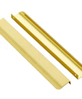 Top Shelf Gold Finger Pulls For Cabinets 40 Pack Slick Edge Drawer Handles With Smooth Operator Design Heavy Duty Zinc Alloy Build No Fuss Grab Rails two gold drawer handles with smooth edges