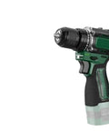 Straight Up Knockout Performance From This 16V Cordless Brushless Power Drill with metal ratchet chuck and textured grip.