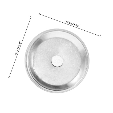 100 Pieces Top Shelf Fire Detector Buzzer Replacements For Commercial Layouts With Straight Forward Installation And Tight Performance Specs For Rock Solid Hazards Alerting, silver alarm horn measuring 2.7 cm.