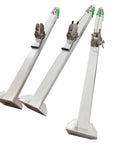 Thirty Foot Telescoping Mast Pole Featuring Quick Manual Hand Crank Winch for job site light towers and antennas, stainless steel.