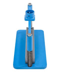 Front view of Versatile 12 Inch Press Brake Attachment Kit for 12 to 20 Ton Hydraulic Shop Presses in blue.