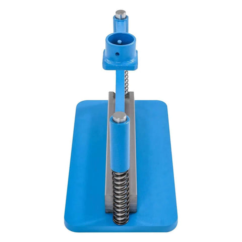 Front view of Versatile 12 Inch Press Brake Attachment Kit for 12 to 20 Ton Hydraulic Shop Presses in blue.