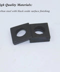 Heavy Duty Beveled Square Washers For Shim Leveling 3/8 Inch Bore Plus 7/8 Width Plain Carbon Steel Oxidized Black Finish