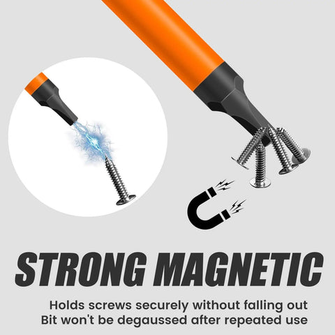 10 Piece Magnetic Triangle Screwdriver Bits Set with 2 Inch Long S2 Steel Triangle Heads, 1/4 Inch Hex Shank, strong magnetic feature.