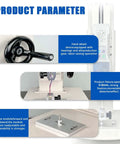 Digital Force Gauge 500 Newton Pull And Compression Tester showing hand wheel, product fixture, and adjustable module features.