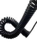 Tough As Nails Coiled Extension Cord With 6 Meter Extra Reach, Heavy Duty 4 Core Pure Copper Spiral Power Cable coiled black wire