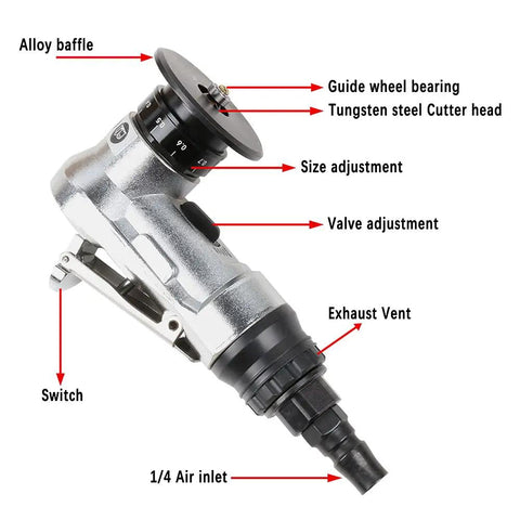 Yklp Mini Pneumatic Chamfering Machine Portable Handheld 45 Degree Arc Air Beveler With 1/4 Inch Inlet detailed features label
