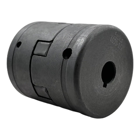 Heavy Duty Flexible L Jaw Coupling Three Piece Set Featuring Durable Rubber Spider And Black Cast Iron Halves for log splitters.