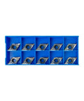 10 Pack Carbide Turning Inserts For Aluminum DCGT32.50 DCGT11T302 Replacement Cutting Tools For CNC Lathe Efficiency Heat Resistant Premium Aluminum Machining Inserts With Polished Surface For Smooth Cuts in blue tray