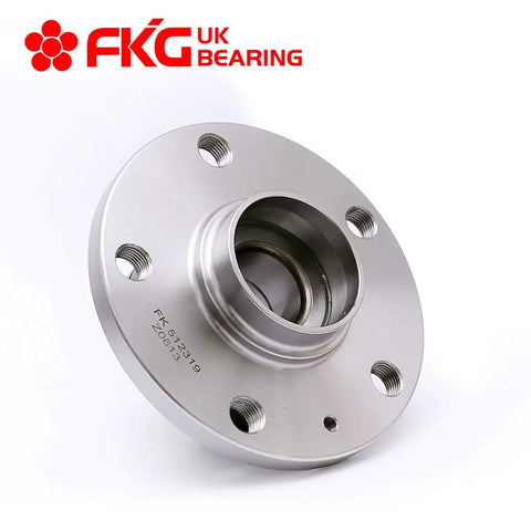 Premium Rear Wheel Hub And Bearing Assembly Bombproof Oem Replacement featuring silver metal finish and bolt holes, designed for Volkswagen.