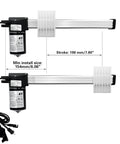 Hella Durable Linear Actuator For Power Recliner Lift Chair Motor Replacement KDPT007-46 shown with dimensions and electrical connections.