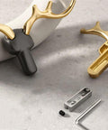 Rock Solid Heavy Duty Wall Hooks For Coats Jackets And Kitchen Towels Premium Zinc Mounting Hardware shown with installation parts.