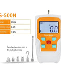 Hardcore Digital Force Gauge And Push Pull Tester With Instant Readouts For No Nonsense Load Testing On Hardware Locks Auto Parts And Electronic Wire Tensile Assessments Daily with display and probes.