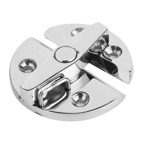 High Caliber 316 Stainless Steel Round Turn Button Latch With Built In Positive Stop For Marine Boat Hatches Access Doors.