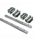 Smooth High Precision Linear Guide Rail Kit With Two 650mm HGR25 Rails And Four HGH25CA Blocks For Stable Motion Easy Install No Maintenance, two rails and four blocks