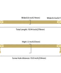 10 Pack 10 Inch Brushed Gold Cabinet Pulls Featuring Knurled Grip And Legit Solid Zinc dimensions and details image
