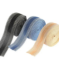Iron On Hem Tape 5m Roll For Jeans And Heavy Fabric No Sweat Fix Quick Pants Mending Adhesive Strip Tailor Free Clothing Repair Tape in black, blue, and beige rolls.