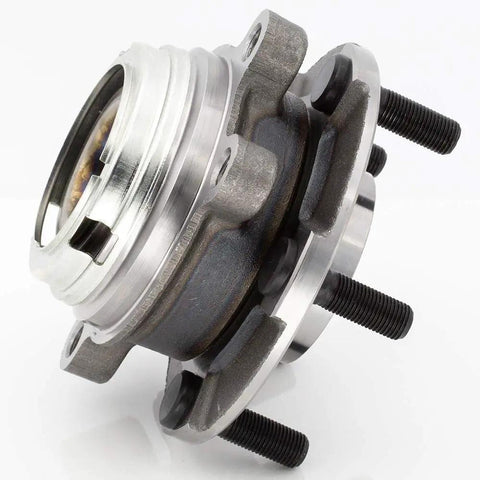 Precision Matched Front Wheel Bearing And Hub Assembly With Abs 5 Lug For Nissan Murano And Quest side angle view