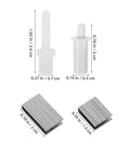 Top Tier Shutter Repair Pins Kit Featuring Heavy Duty Push Pin Clips For Window Louver And Shutter Hardware Replacement showing size dimensions.