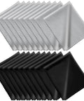 Microfiber cleaning cloths, 6x7 inches, 20-pack in black and gray, lint-free for glasses and screens