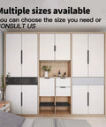 Interior with white cabinet featuring Edge Black Hidden Drawer Door Cabinet Handle Aluminum Alloy Finger Pull, modern bedroom design.