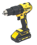 Heavy Duty 18V Cordless Hammer Drill Brushless Motor Kit With Two 3.0 Ah Lithium Ion Batteries And Compact Design, shown in close-up.
