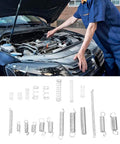 Car mechanic inspecting engine with 200 Pcs Extension Tension Compression Spring Assortment Kit Galvanized Steel Springs Set For Automotive Repair And Appliance Fixin' With Diverse Sizes For Total Flexibility